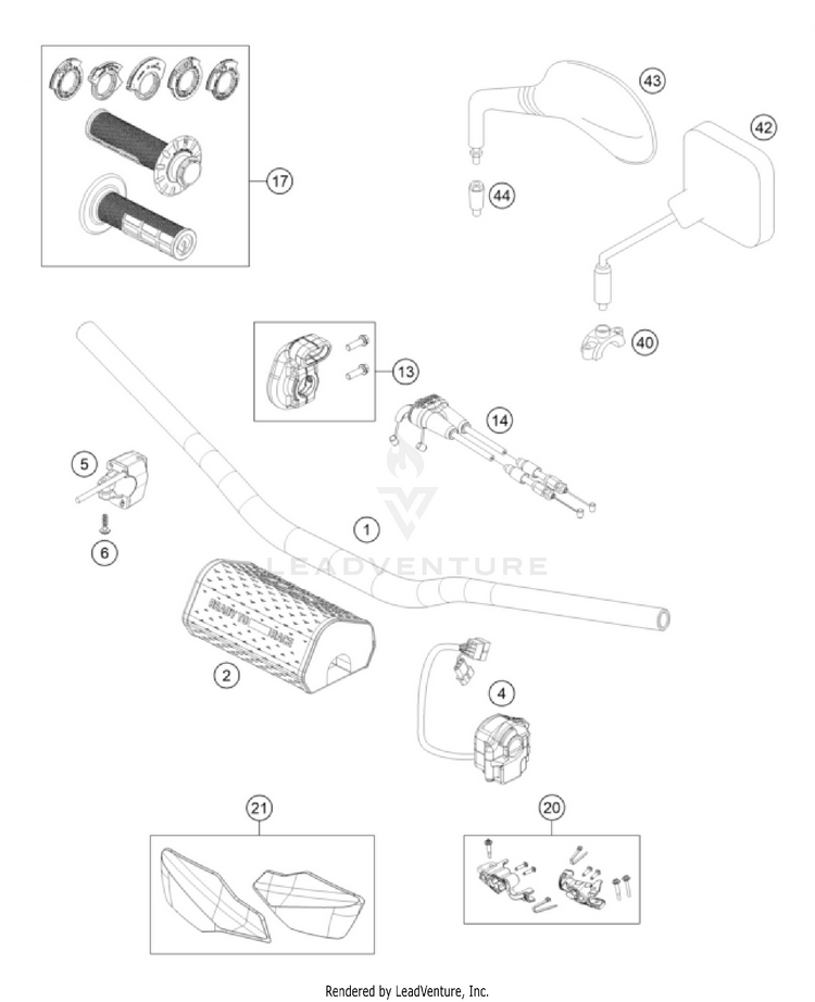 Handlebar, Controls 500 EXC-F CHASSIS - 2026 Schematic