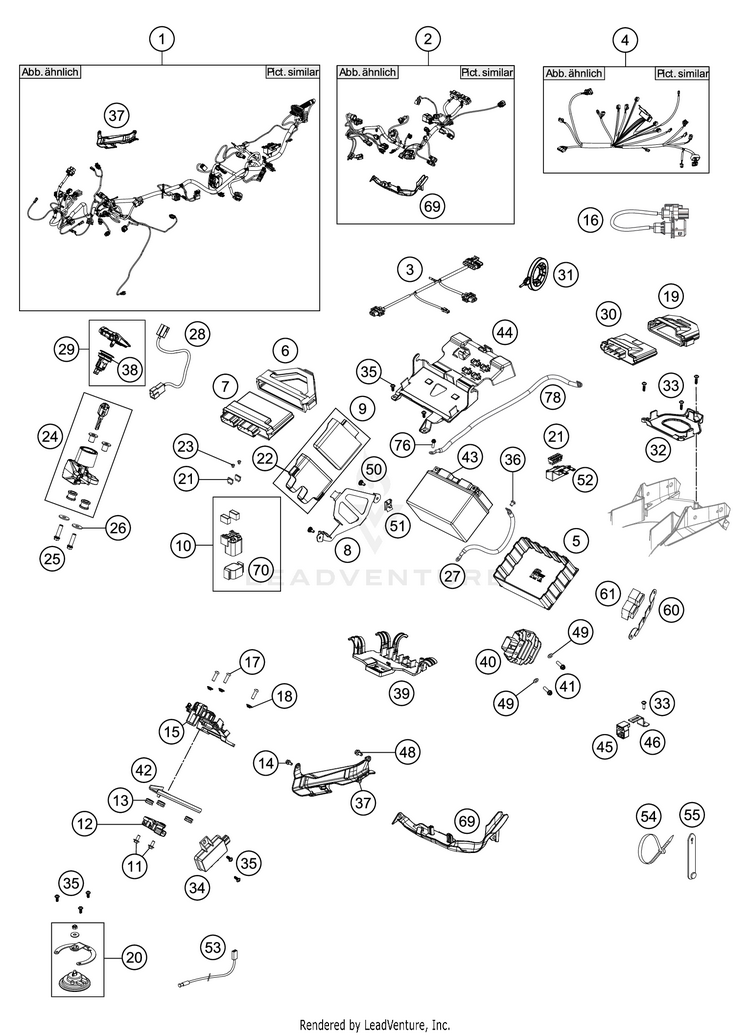 Wiring Harness 1290 SUPER ADVENTURE R CHASSIS - 2019 Schematic