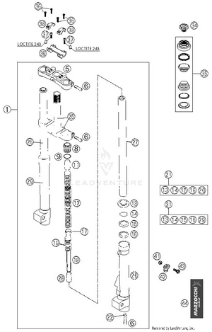Front Fork Marzocchi Schematic