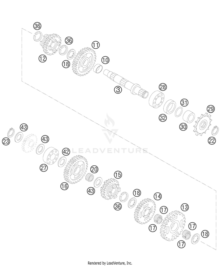 Transmission Ii - Countershaft 85 XC Engine - 2009 Schematic