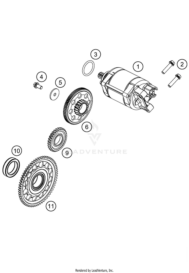 Electric Starter 450 EXC-F ENGINE - 2019 Schematic