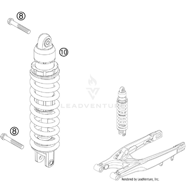 Monoshock 500 EXC Chassis - 2012 Schematic