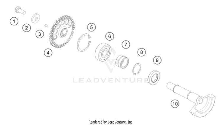 Balancer Shaft 250 XC-W ENGINE - 2026 Schematic