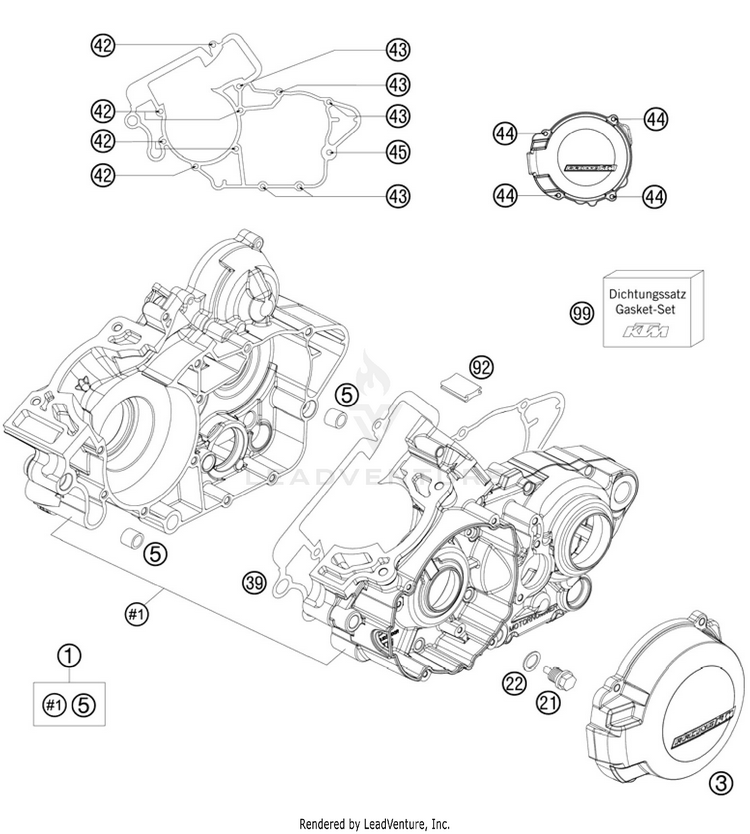 Engine Case 150 SX Engine - 2011 Schematic