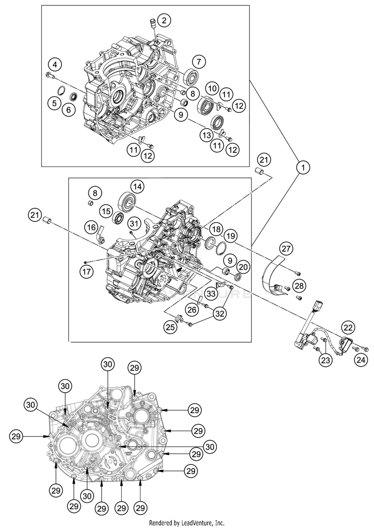 Engine Case 390 RC CUP Engine - 2016 Schematic