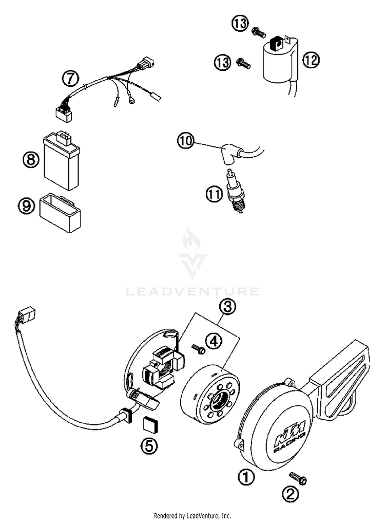 Ignition System 65 SX Engine - 2007 Schematic