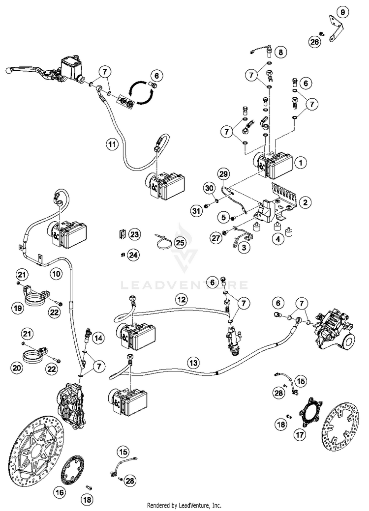 Antiblock System Abs 690 DUKE WHITE CHASSIS - 2017 Schematic