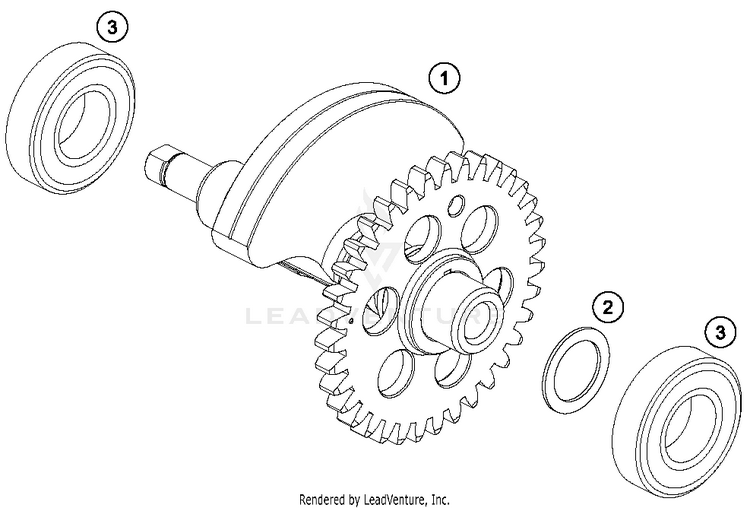 Balancer Shaft 690 DUKE WHITE ENGINE - 2017 Schematic