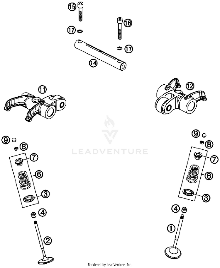 Valve Drive 690 Duke Engine - 2008 Schematic