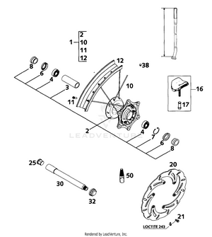 Front Wheel Sx, Exc Schematic