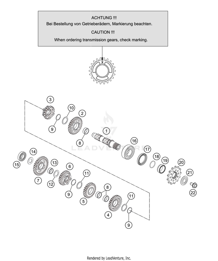 Transmission Ii - Countershaft 150 XC-W TPI ENGINE - 2020 Schematic