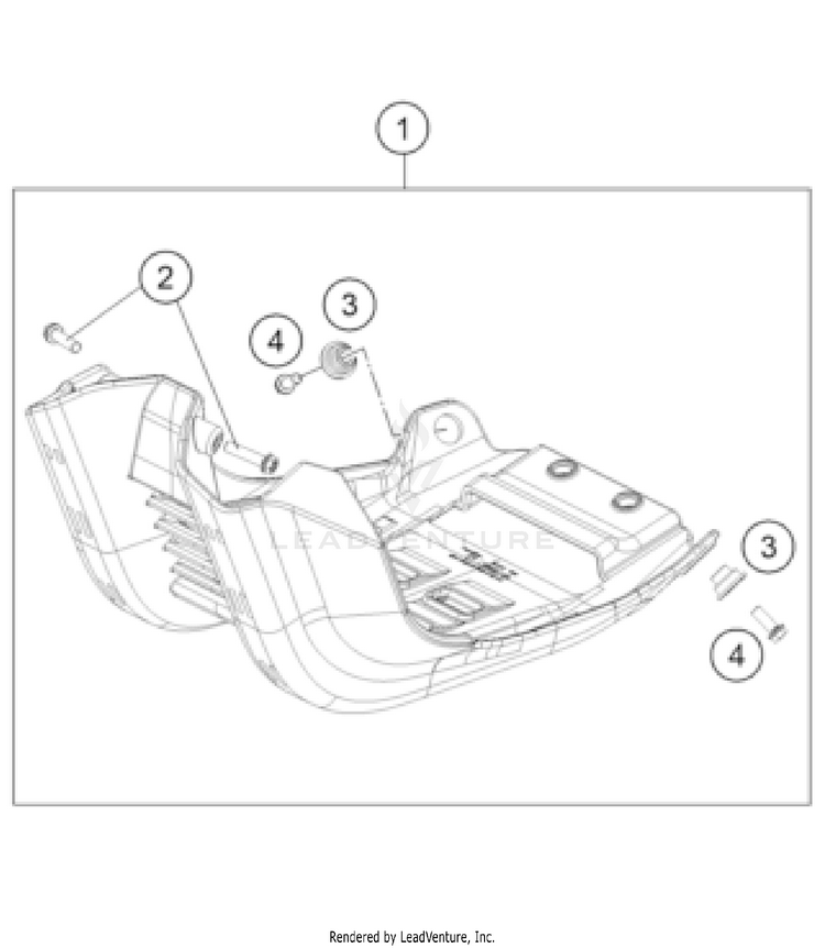 Engine Guard 250 SX-F CHASSIS - 2023 Schematic