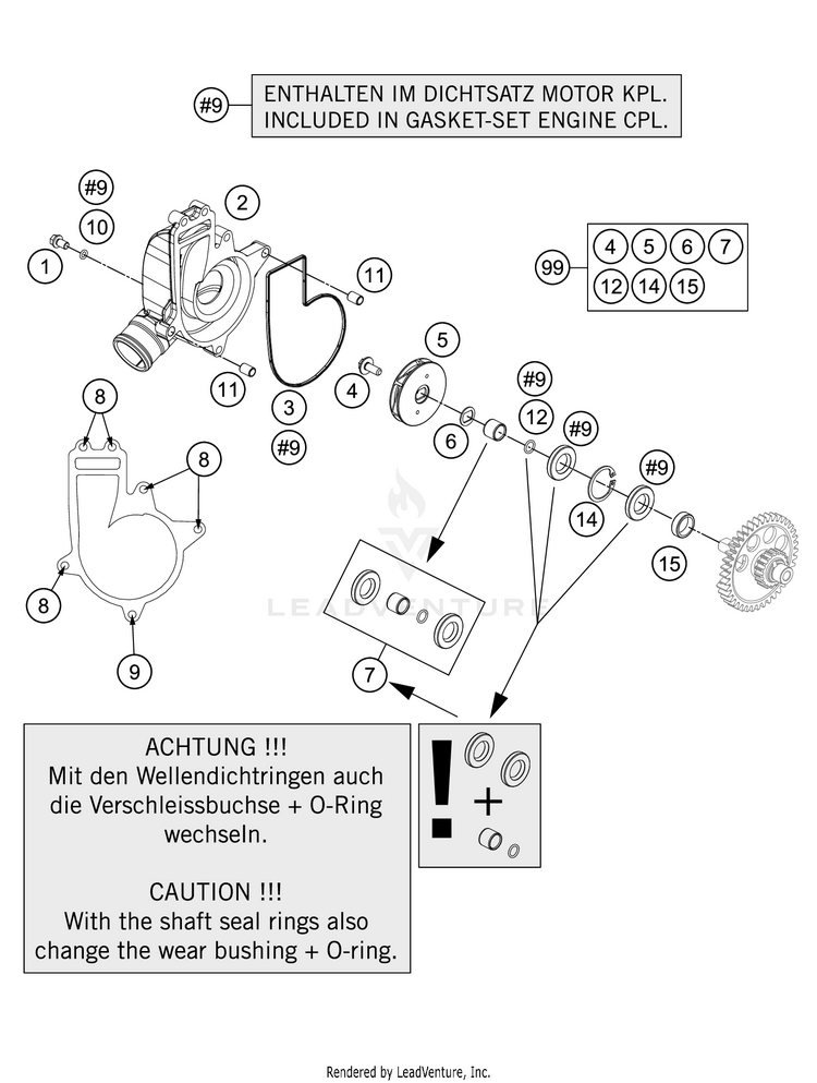 Water Pump 1290 SUPER ADVENTURE R ENGINE - 2019 Schematic