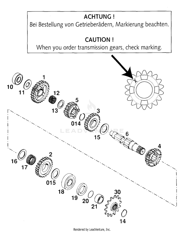 Transmission Ii 250 EXC Engine - 2000 Schematic