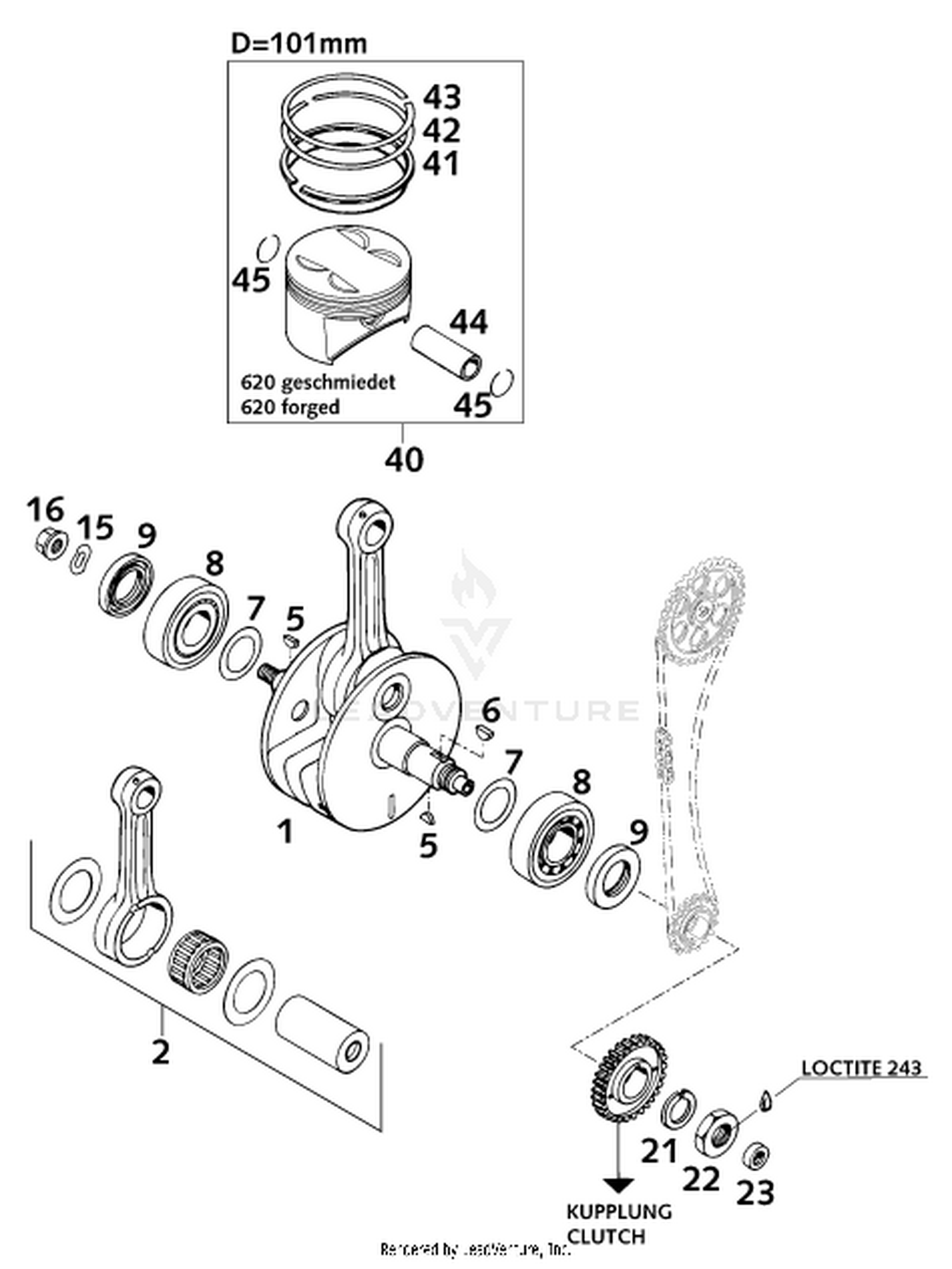 30 CRANKSHAFT, PISTON 3