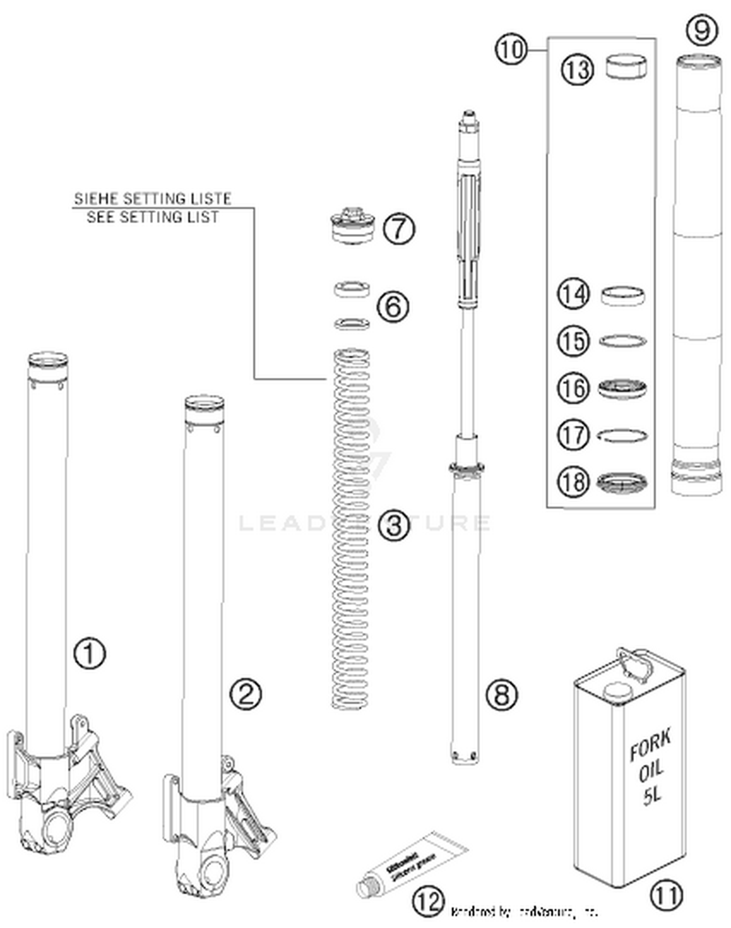 01 FRONT FORK DISASSEMBLED