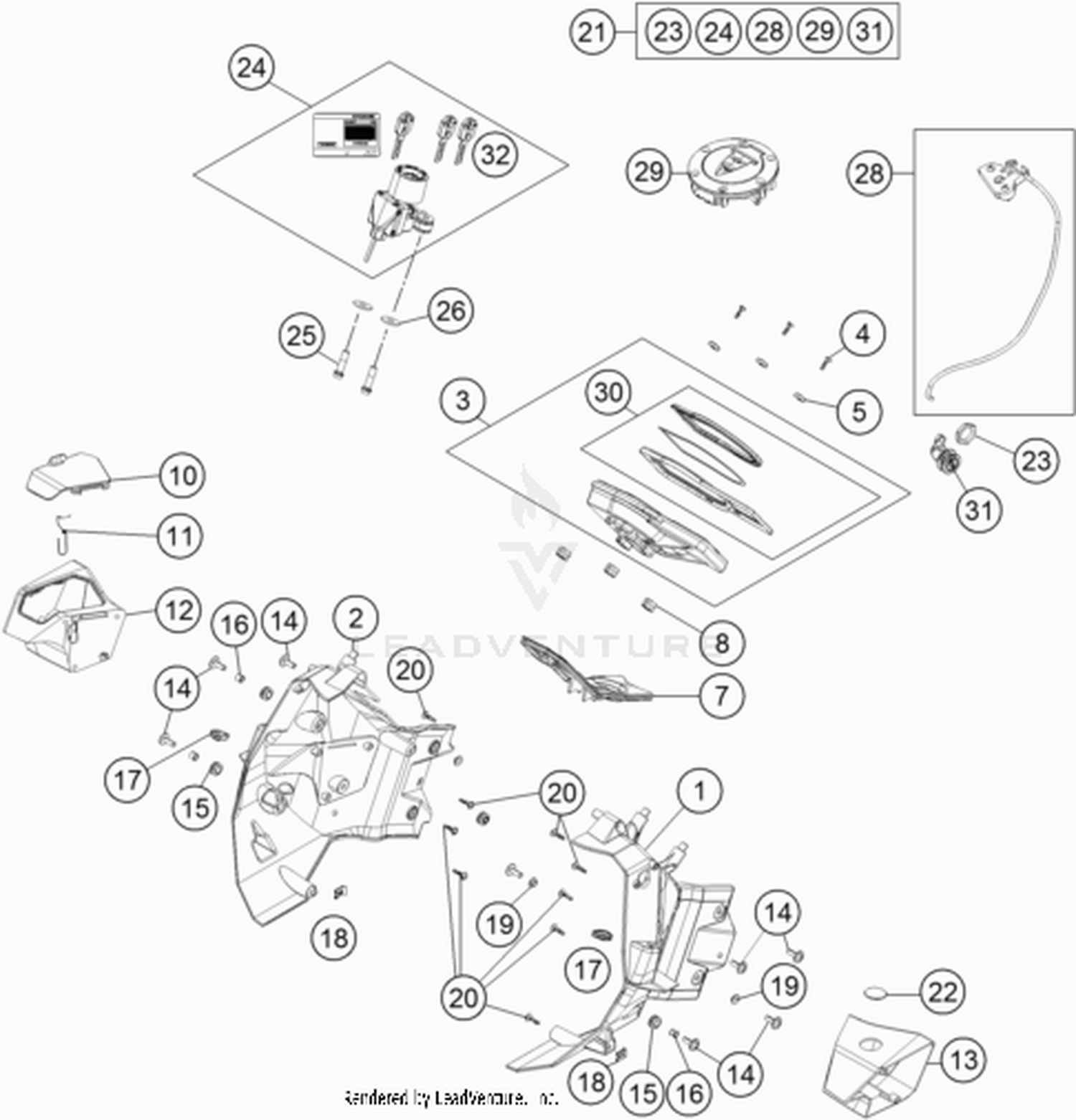 14 INSTRUMENTS / LOCK SYSTEM