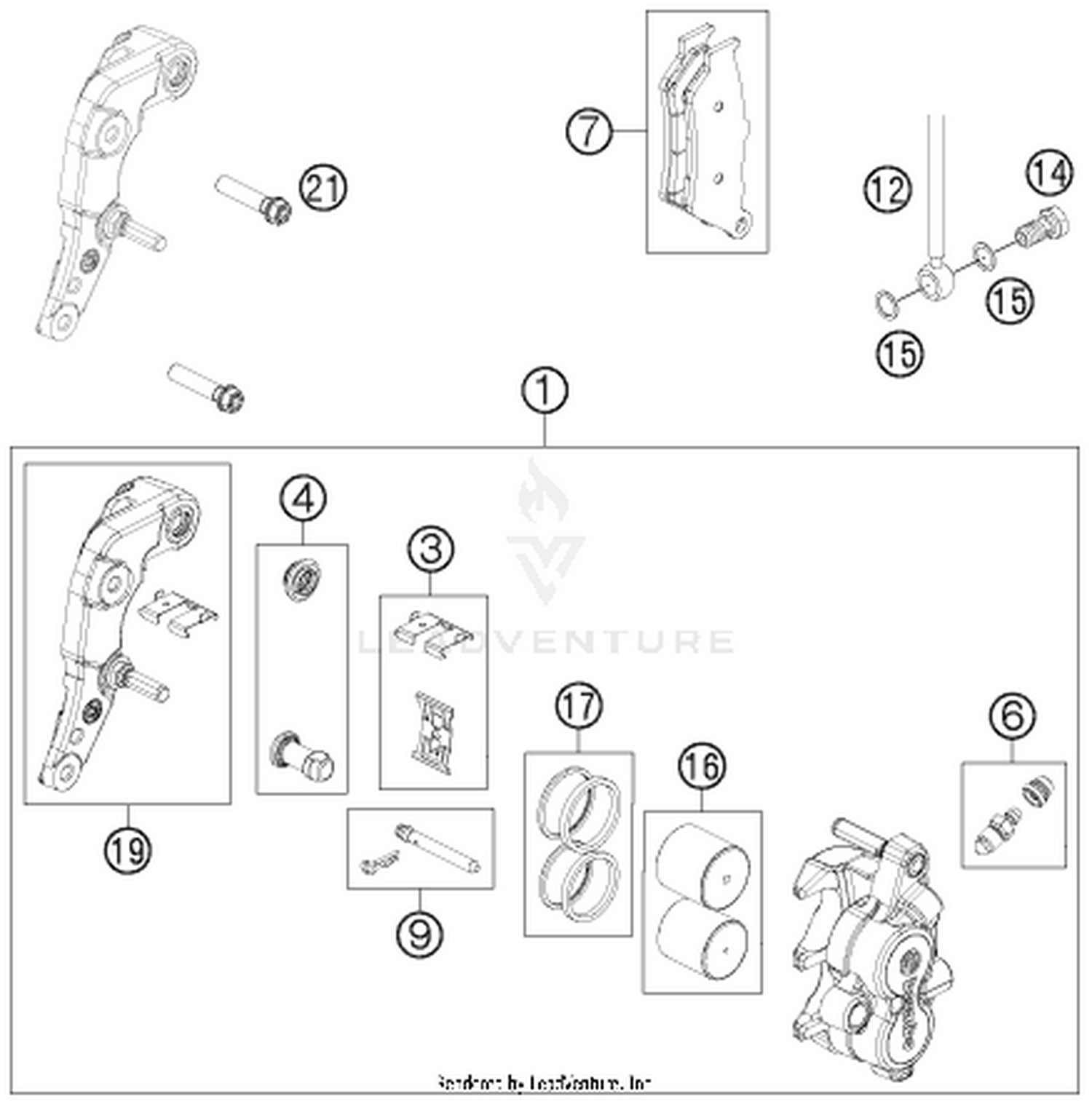 13 FRONT BRAKE CALIPER