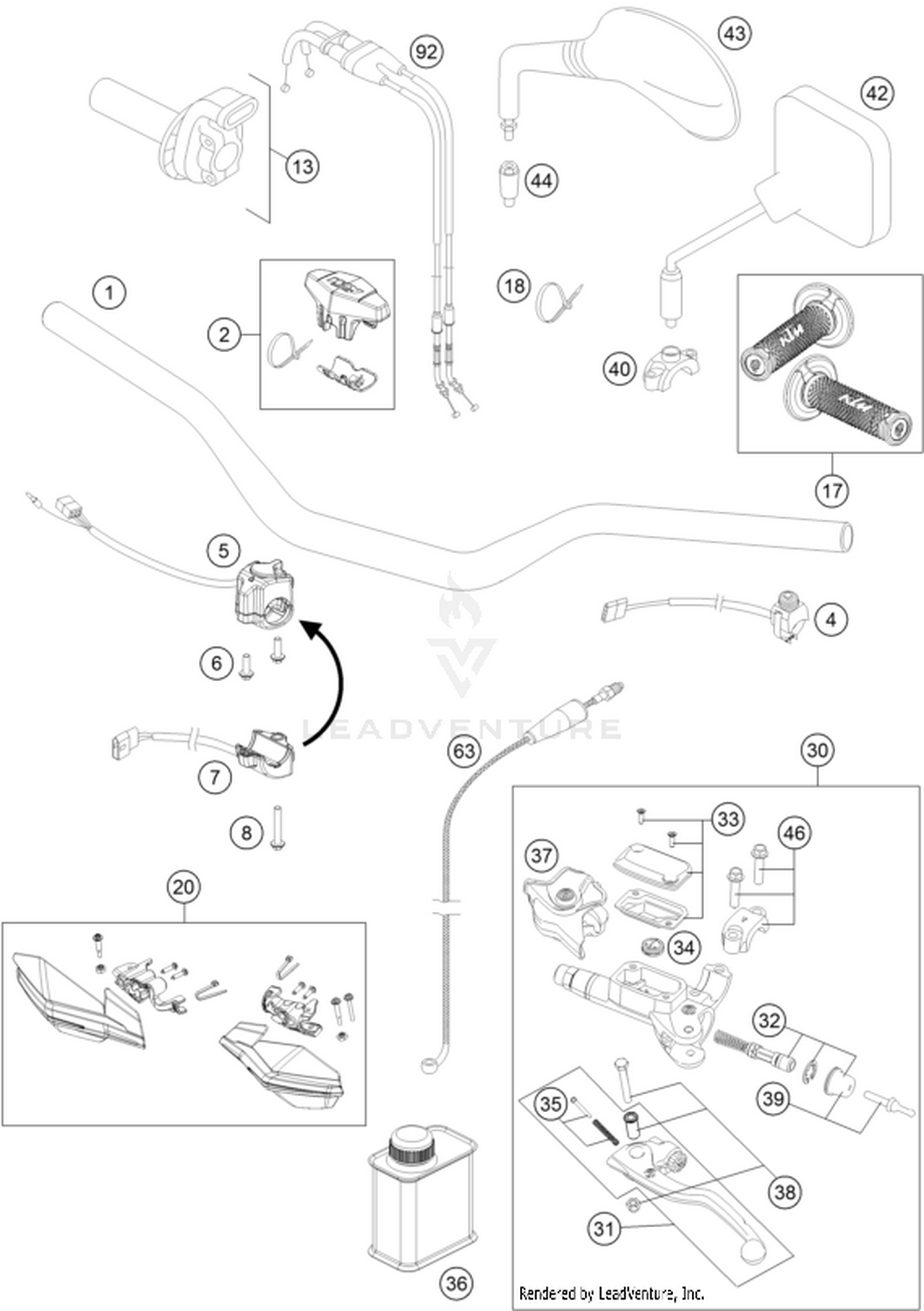 02 HANDLEBAR, CONTROLS