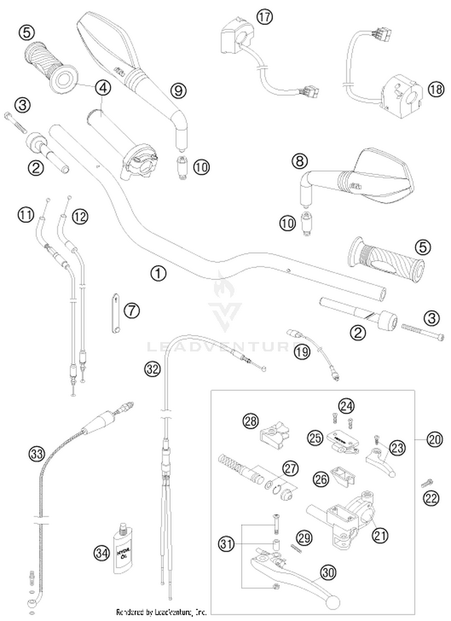 02 HANDLEBAR, CONTROLS