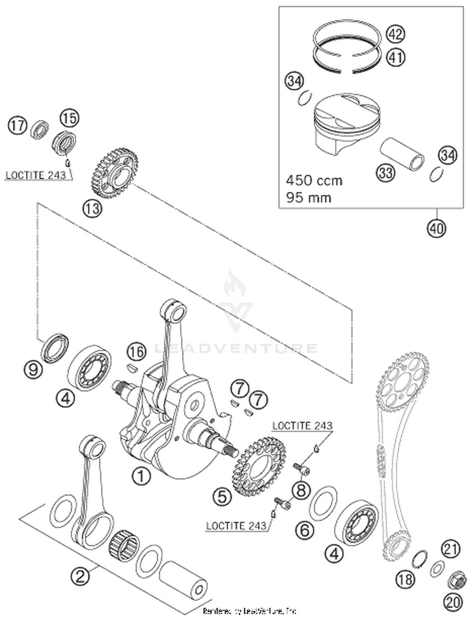 30 CRANKSHAFT, PISTON