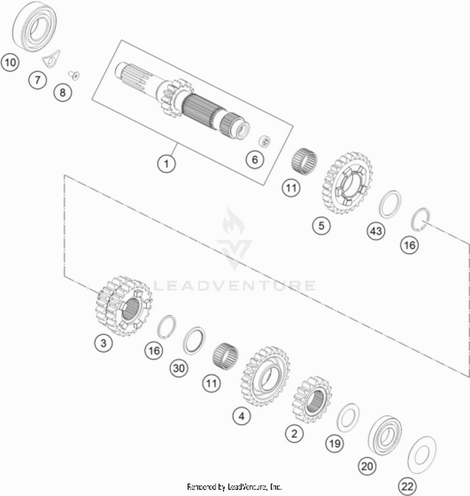 33 TRANSMISSION I - MAIN SHAFT