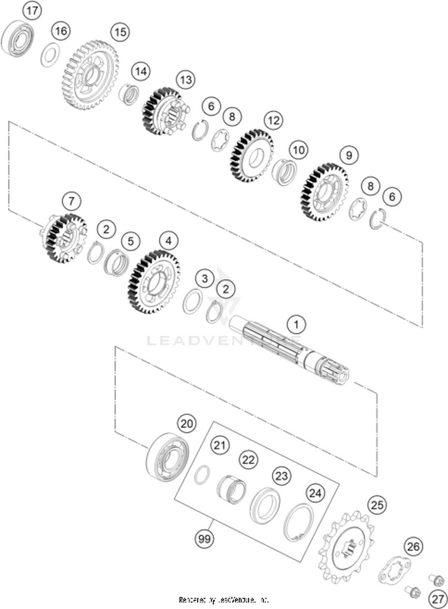 33 TRANSMISSION II - COUNTERSHAFT