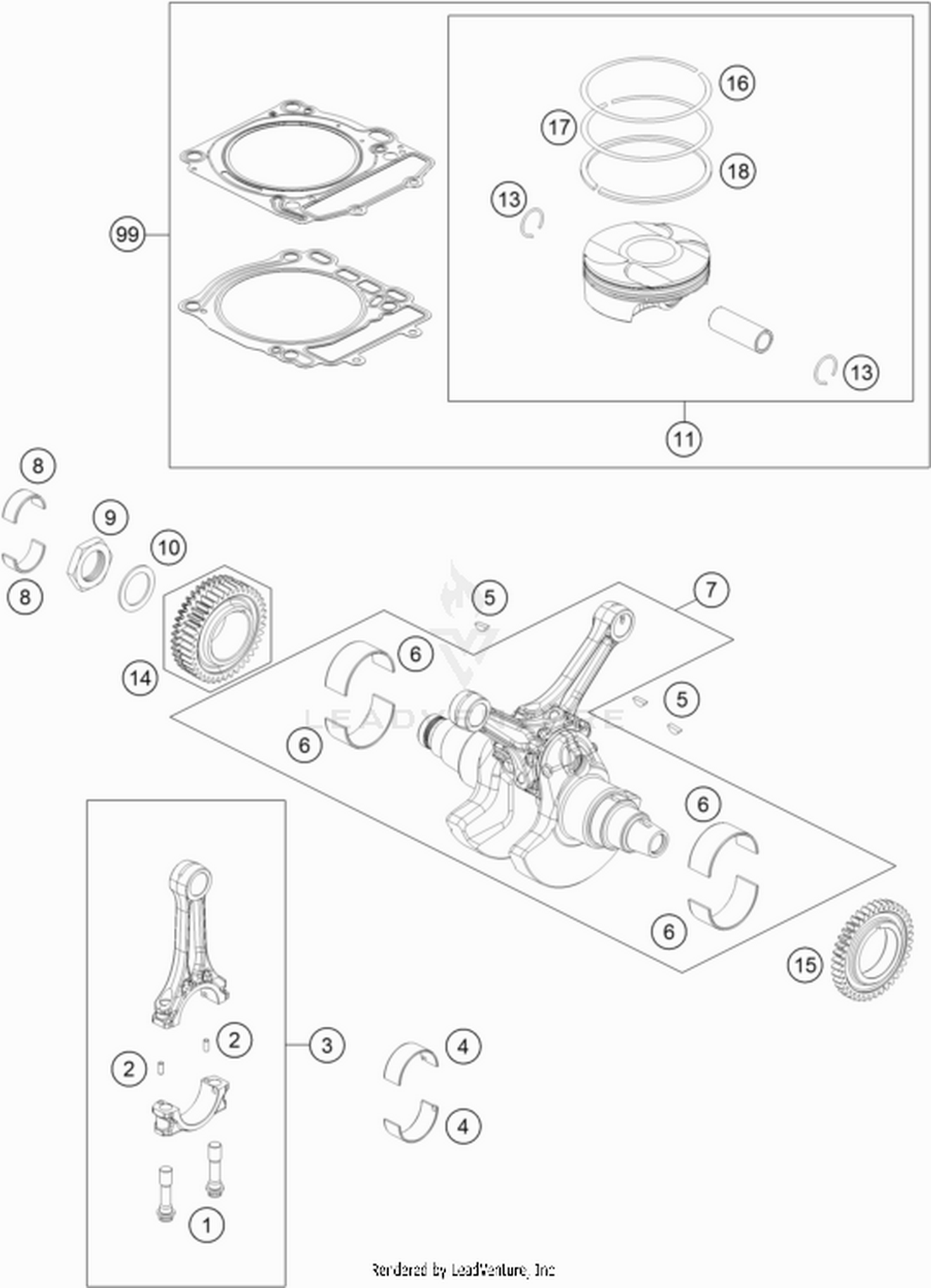 30 CRANKSHAFT, PISTON