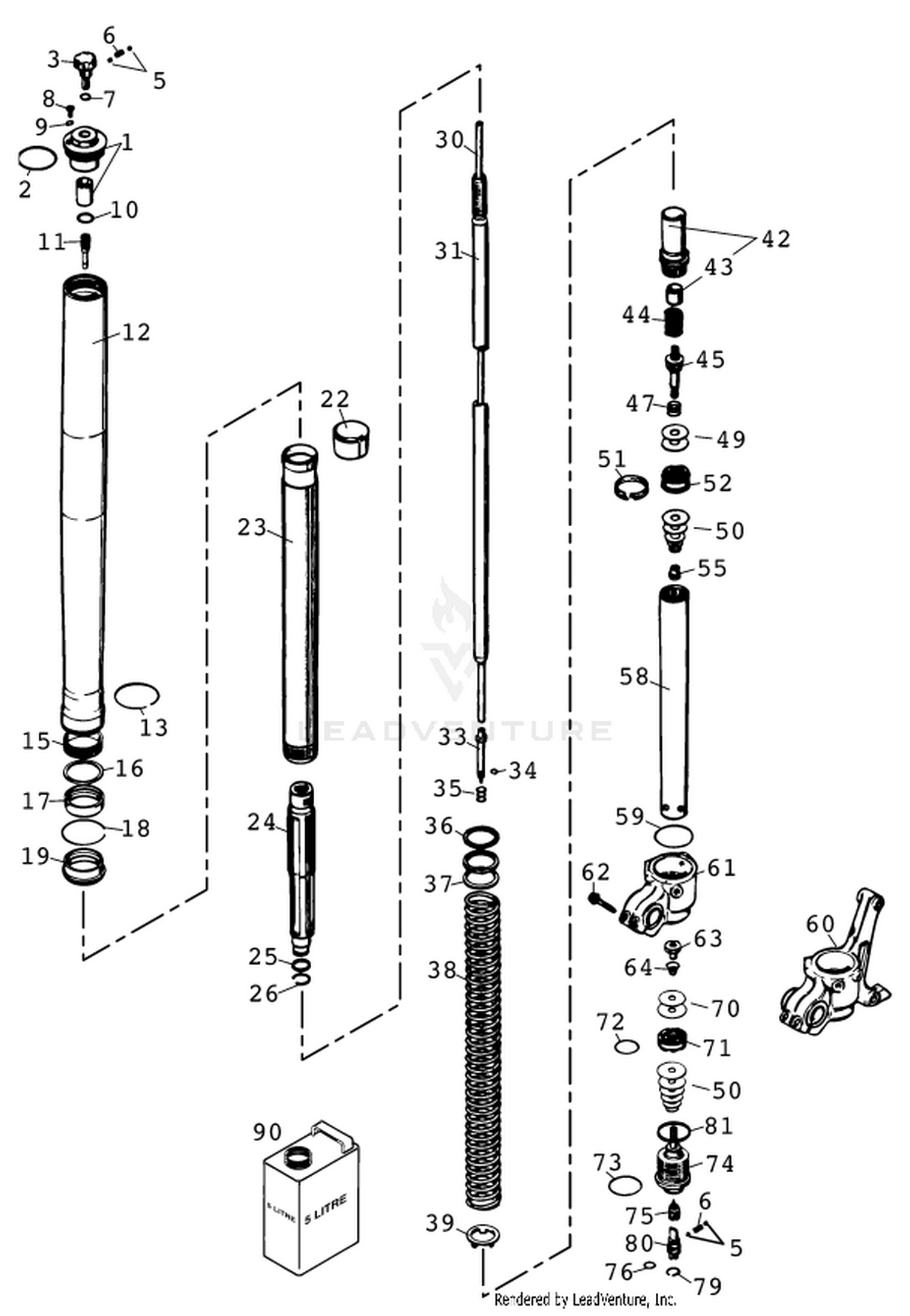 01 FRONT FORK, TRIPLE CLAMP 2