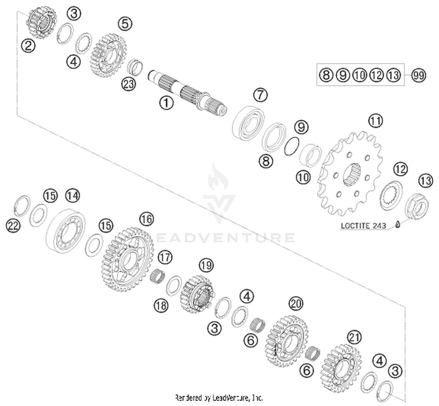 33 TRANSMISSION II - COUNTERSHAFT