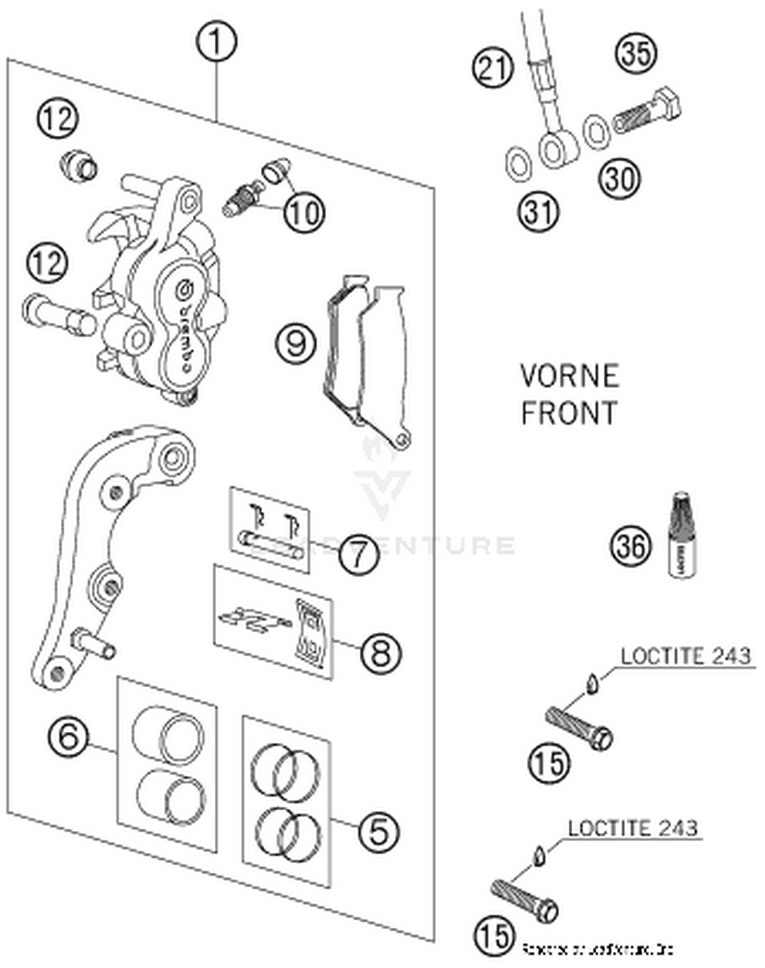 13 FRONT BRAKE CALIPER