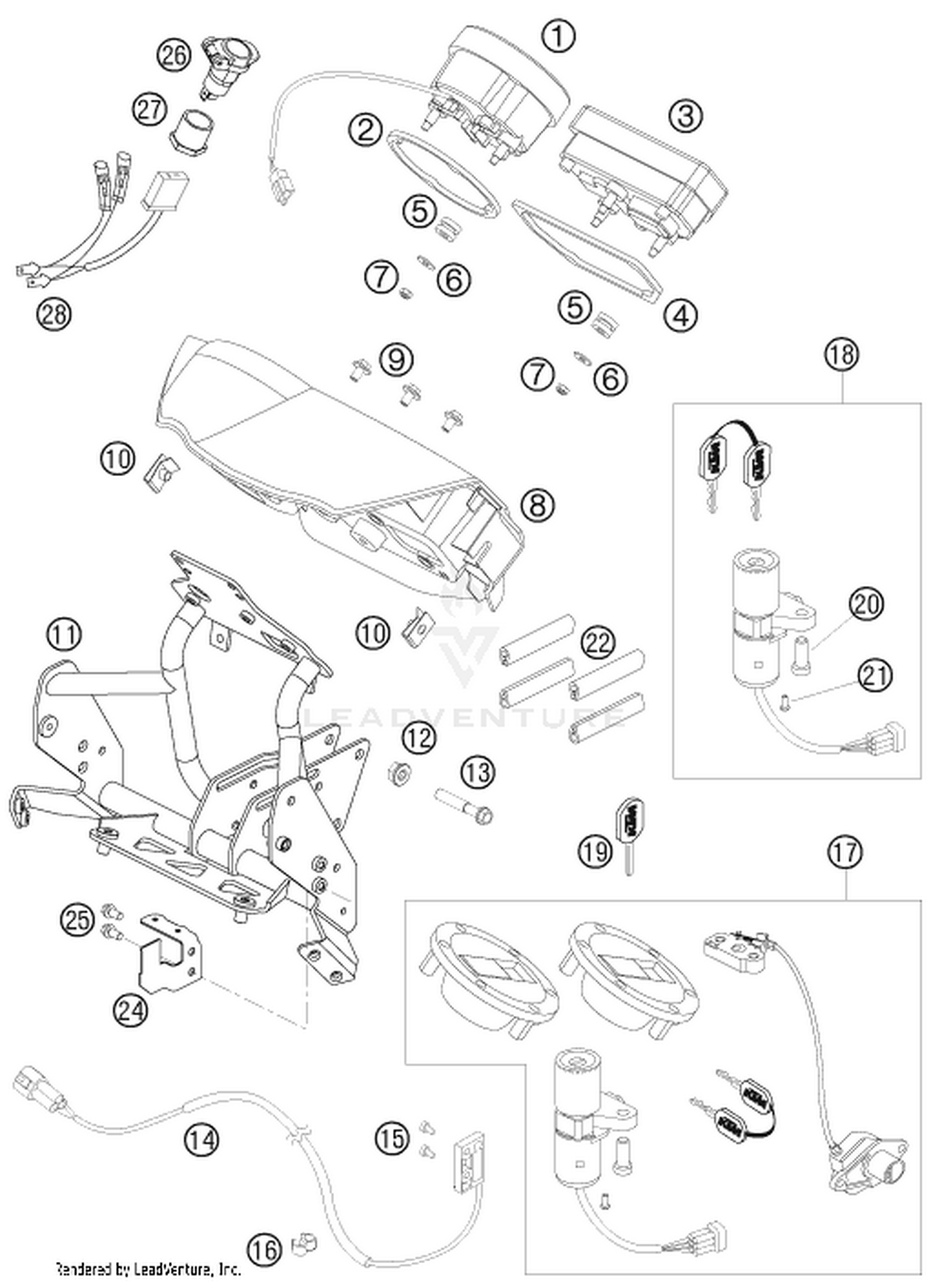 14 INSTRUMENTS / LOCK SYSTEM