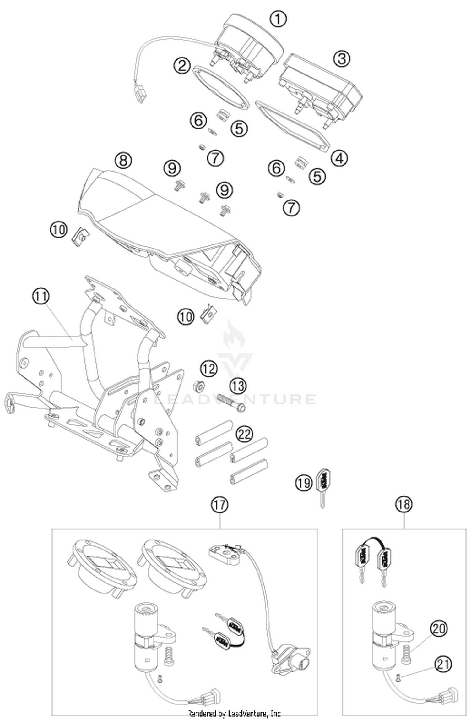 14 INSTRUMENTS / LOCK SYSTEM