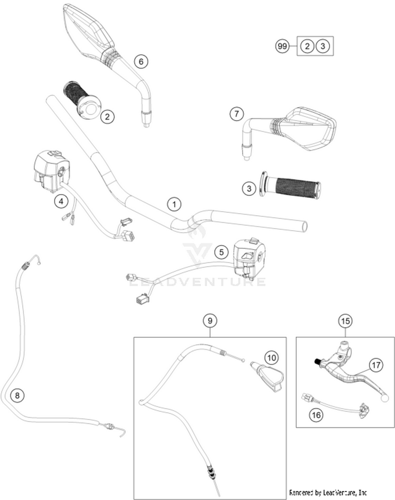 02 HANDLEBAR, CONTROLS