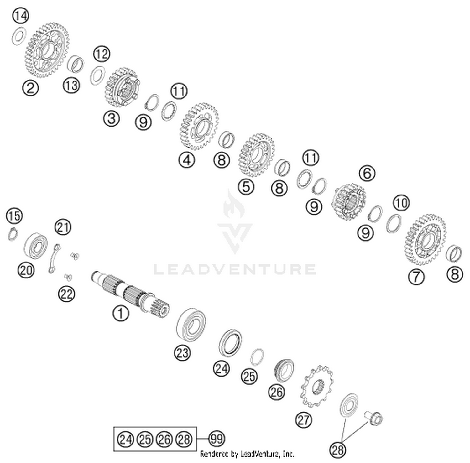 33 TRANSMISSION II - COUNTERSHAFT