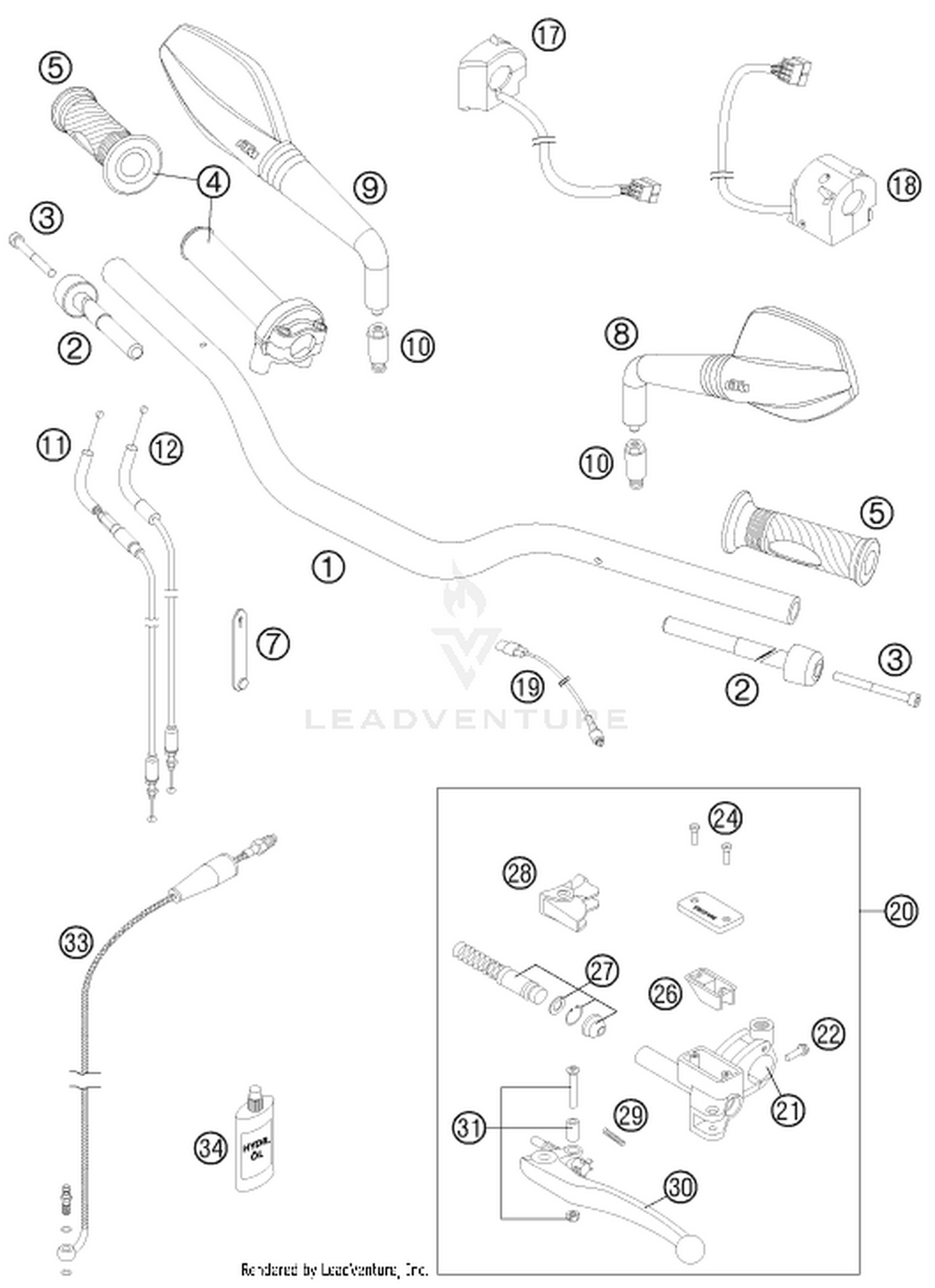 02 HANDLEBAR, CONTROLS