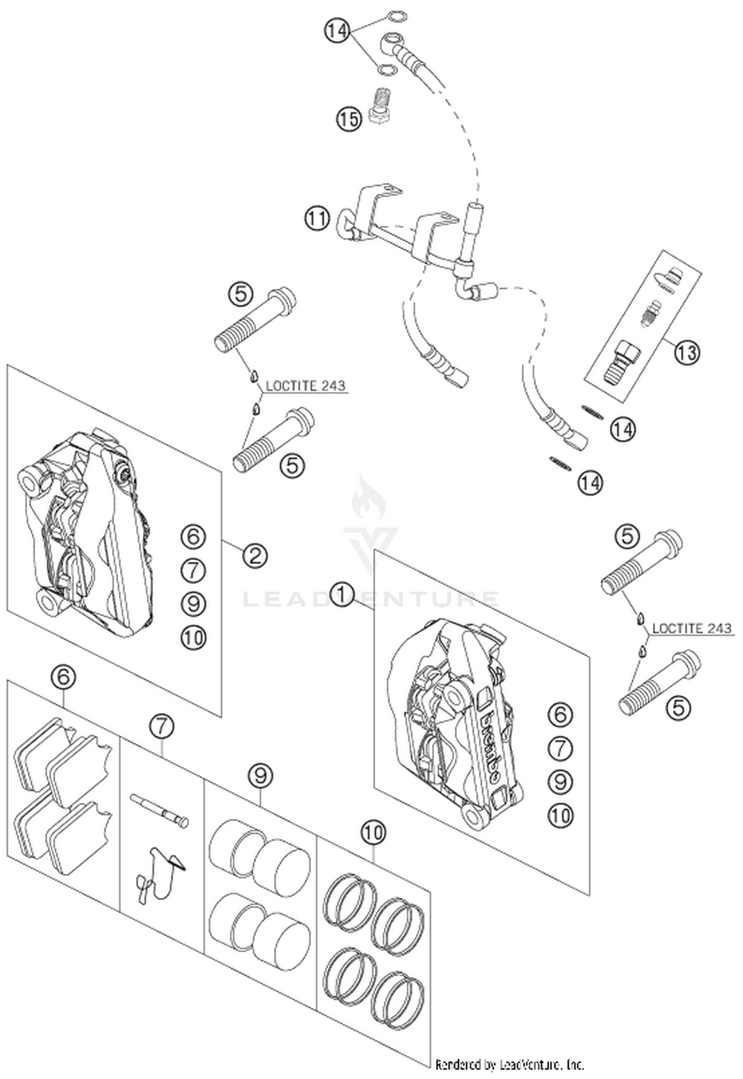 13 FRONT BRAKE CALIPER