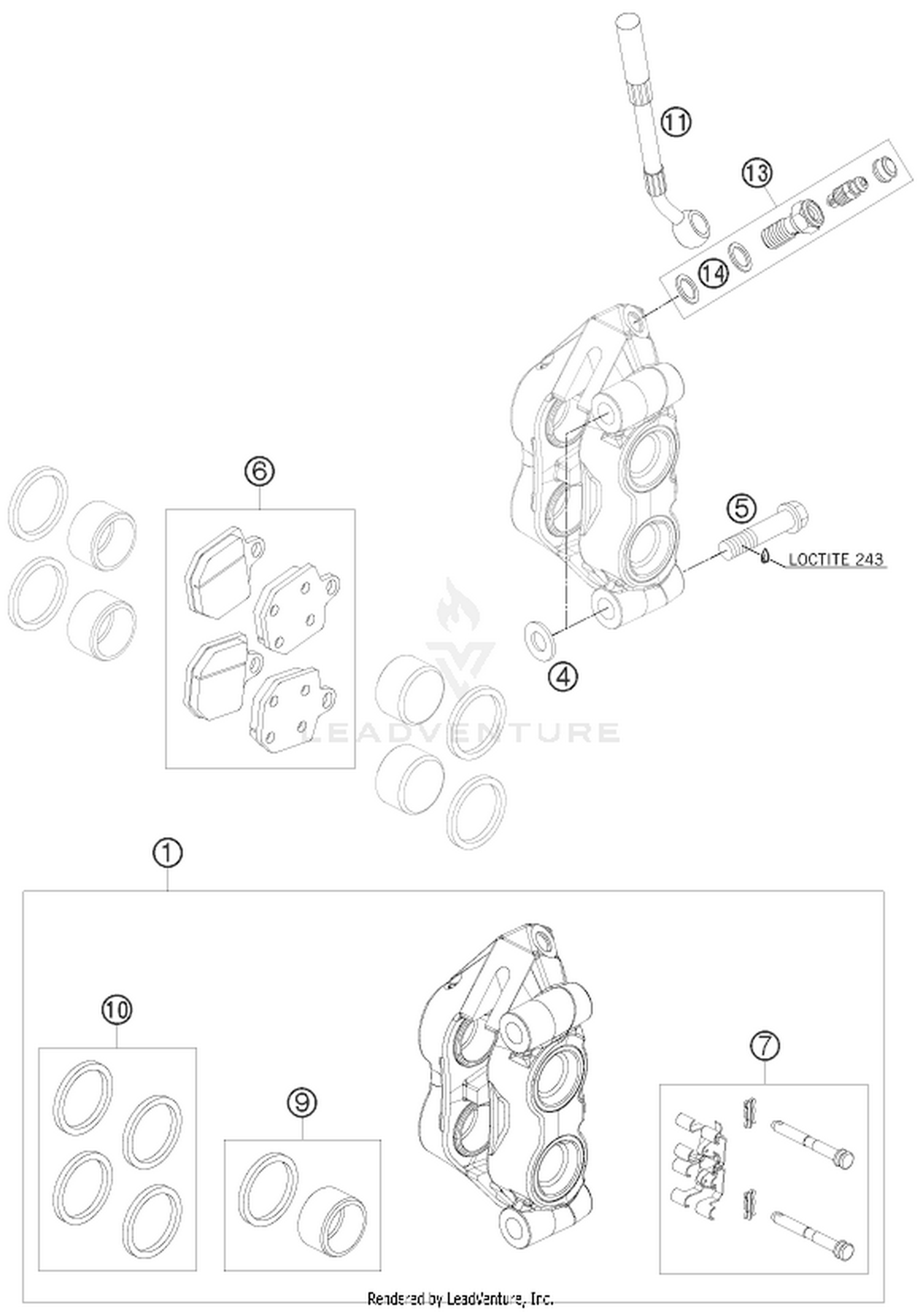 13 FRONT BRAKE CALIPER