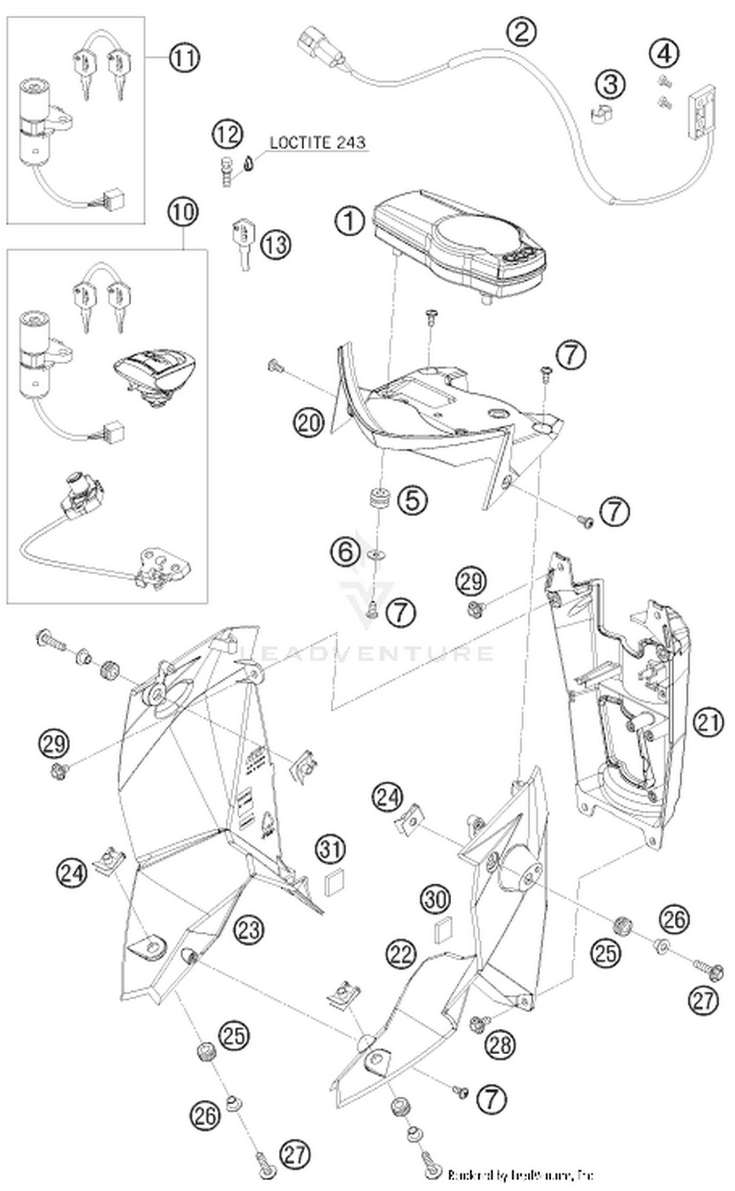 14 INSTRUMENTS / LOCK SYSTEM