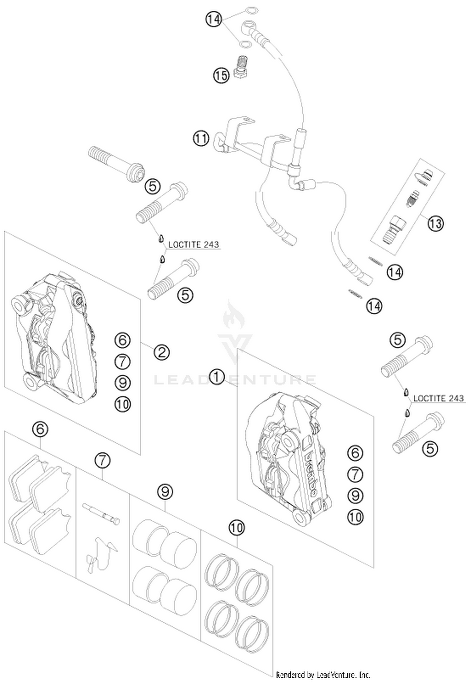 13 FRONT BRAKE CALIPER