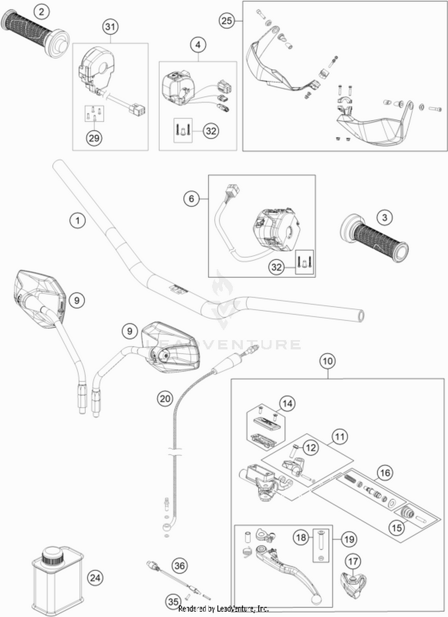 02 HANDLEBAR, CONTROLS