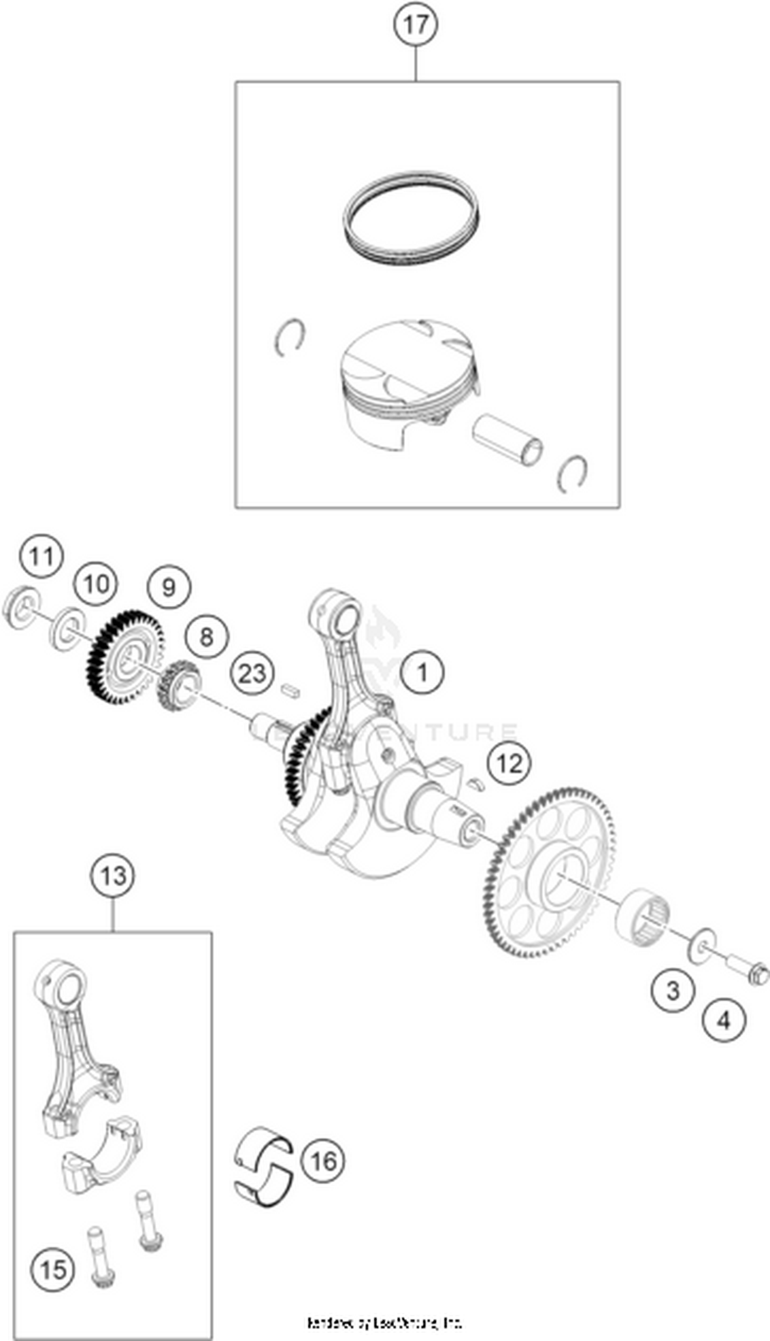 30 CRANKSHAFT, PISTON