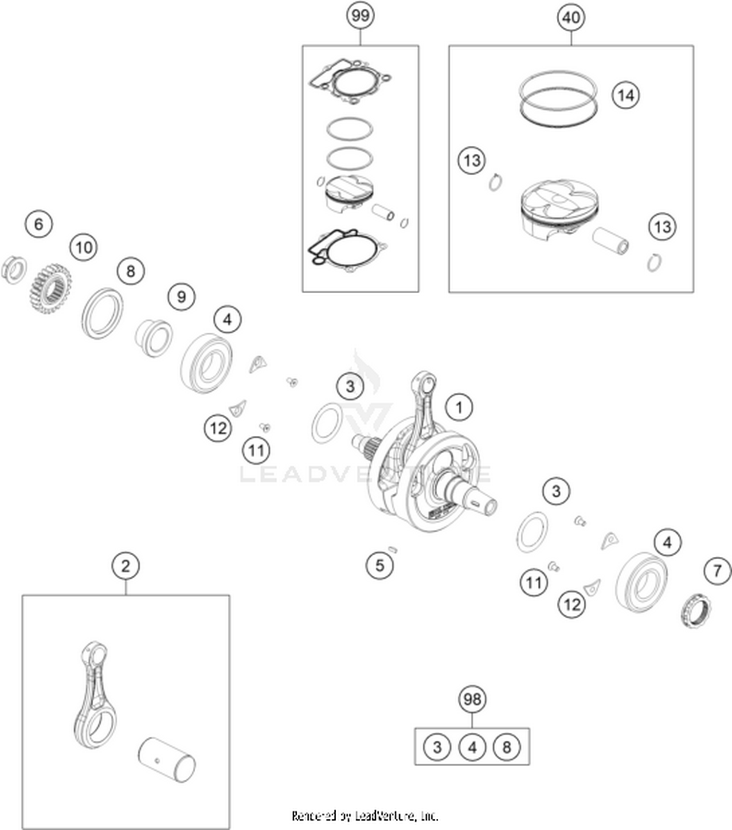 30 CRANKSHAFT, PISTON