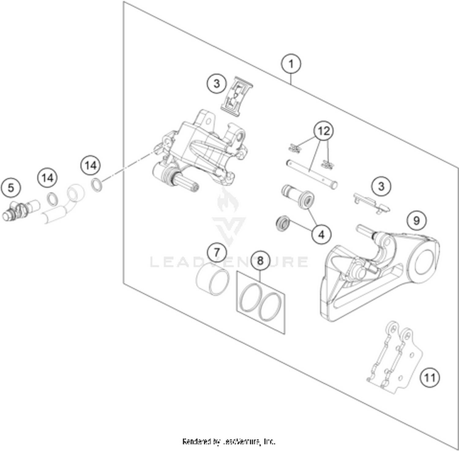 13 REAR BRAKE CALIPER