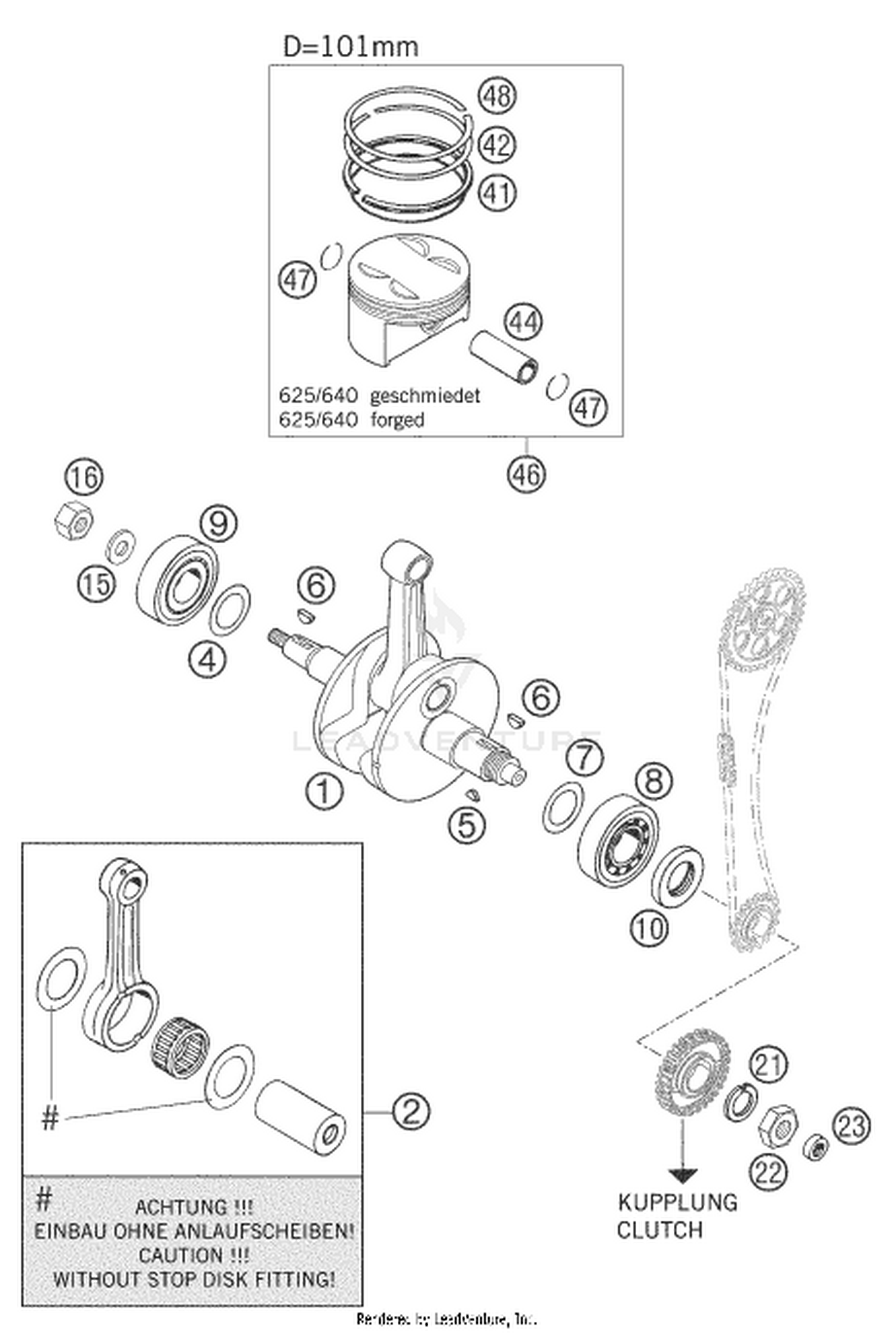 30 CRANKSHAFT, PISTON