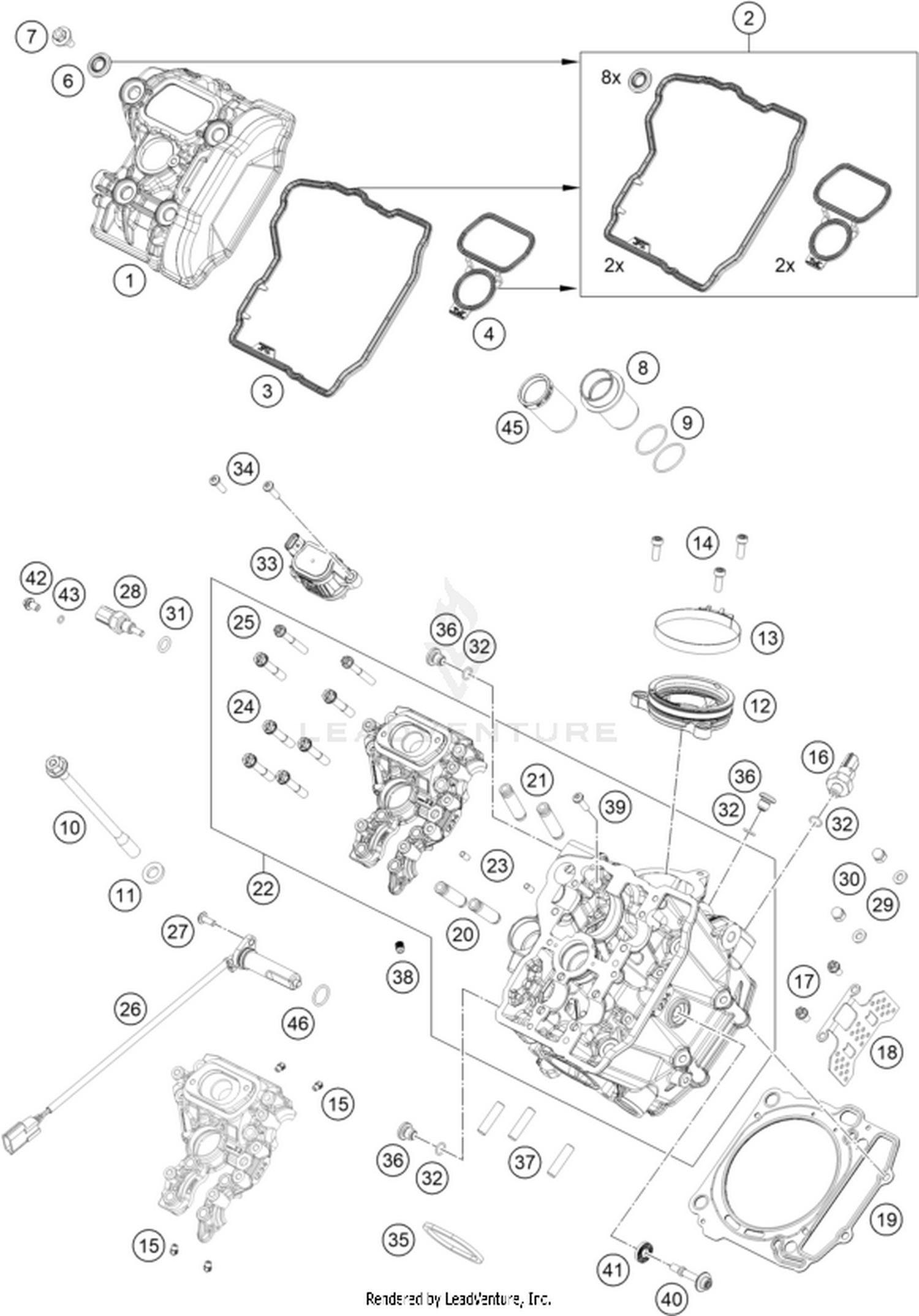 36 CYLINDER HEAD FRONT