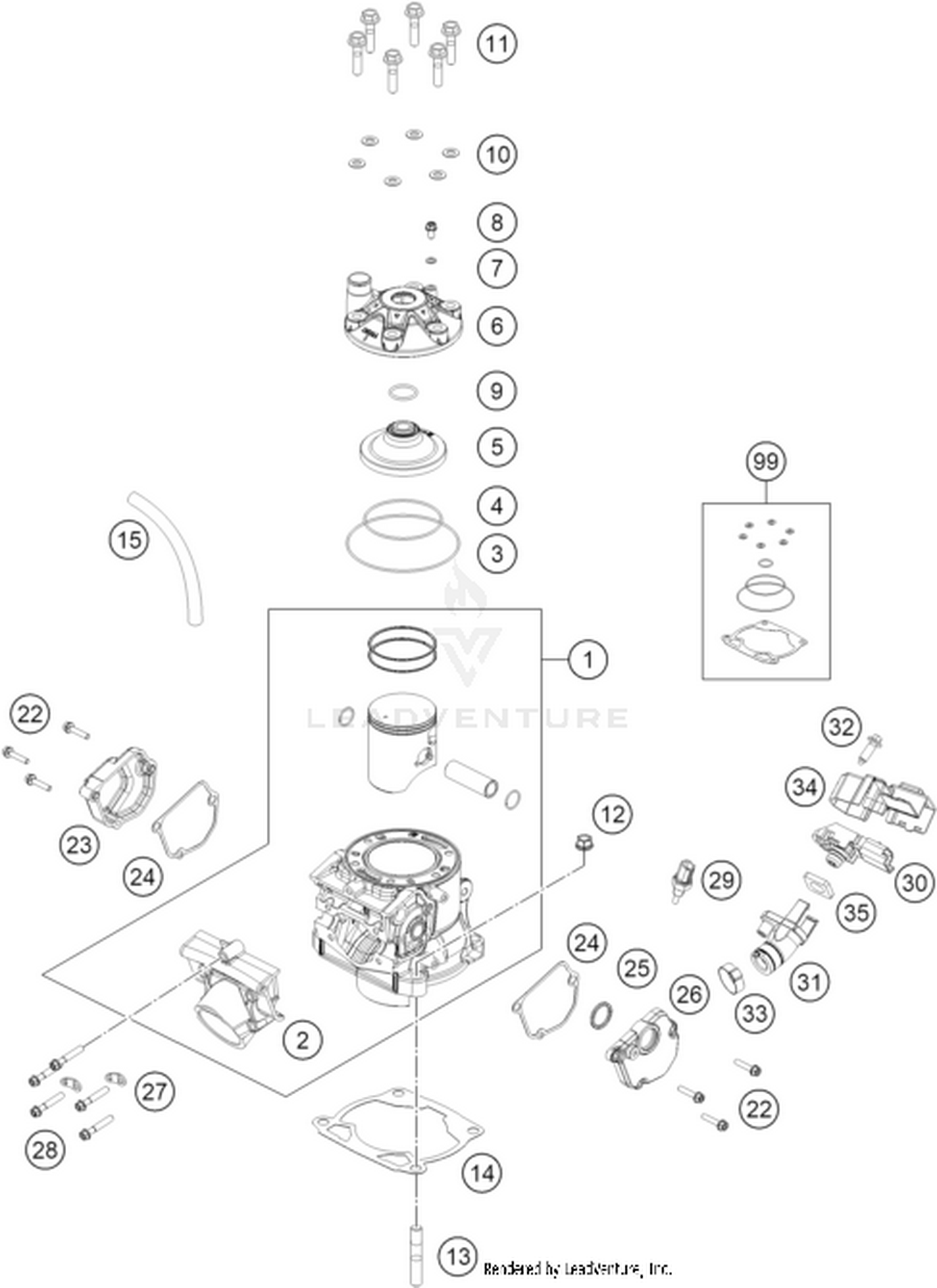 30 CYLINDER, CYLINDER HEAD