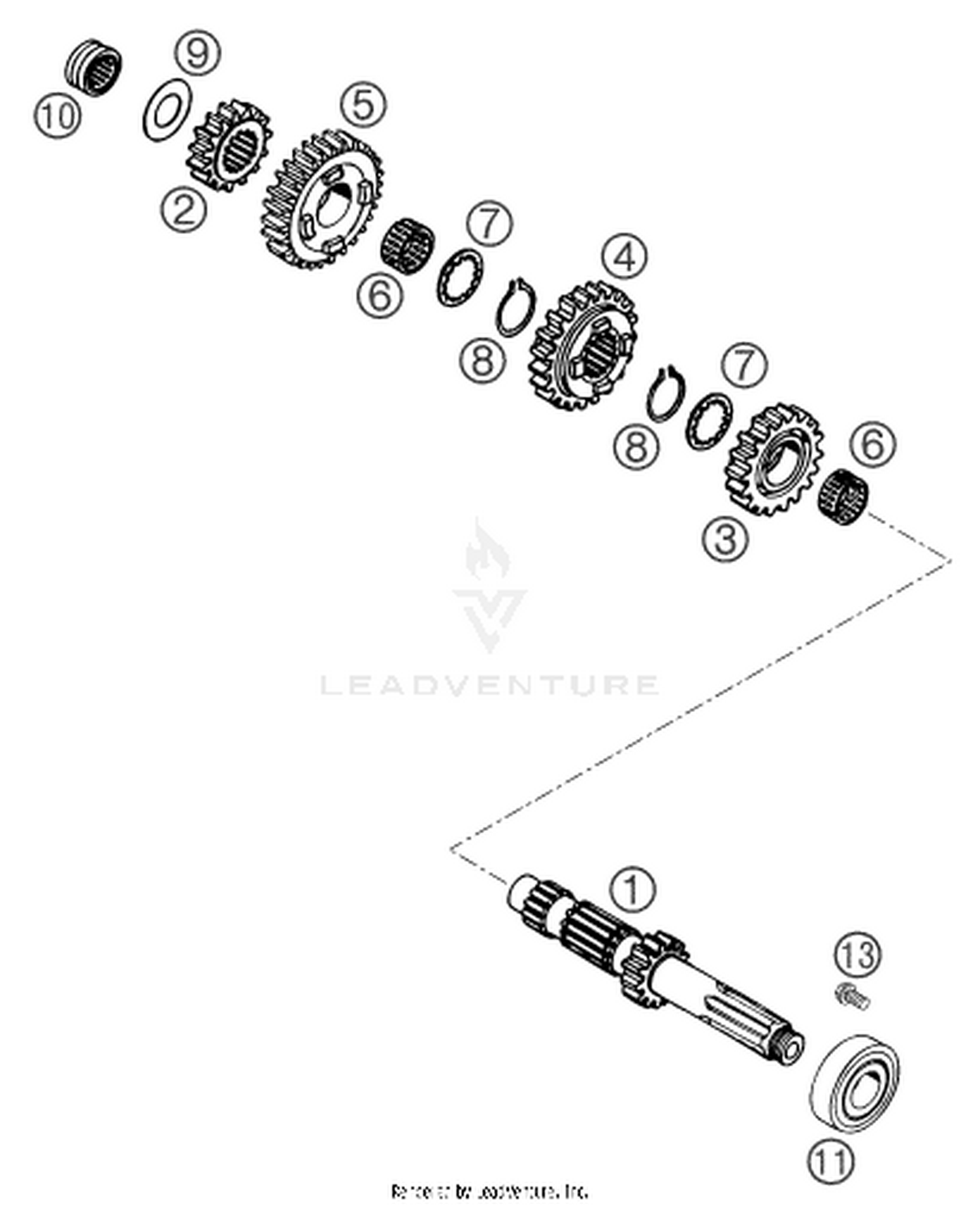 33 TRANSMISSION I - MAIN SHAFT