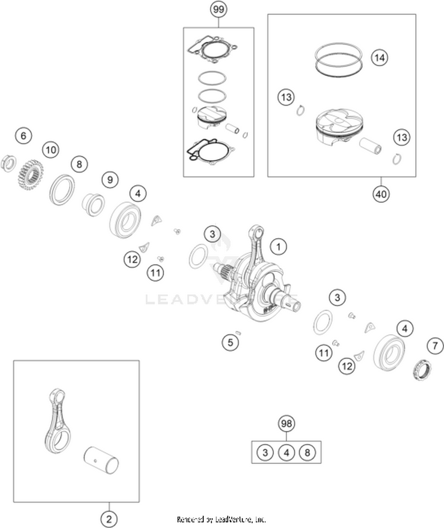 30 CRANKSHAFT, PISTON