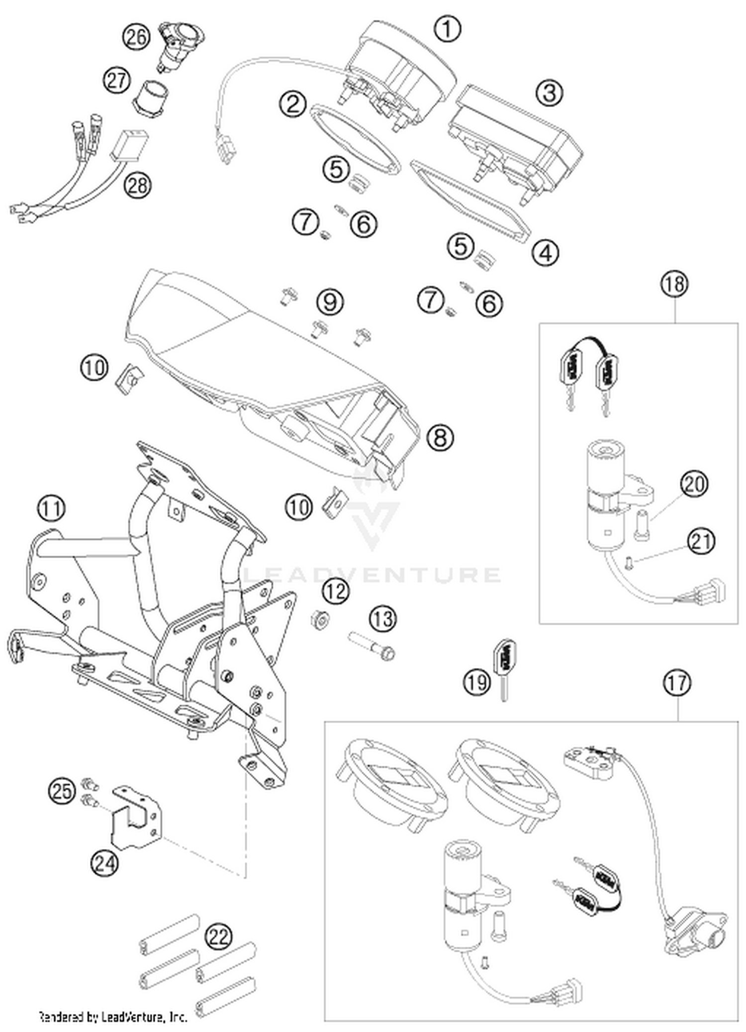 14 INSTRUMENTS / LOCK SYSTEM
